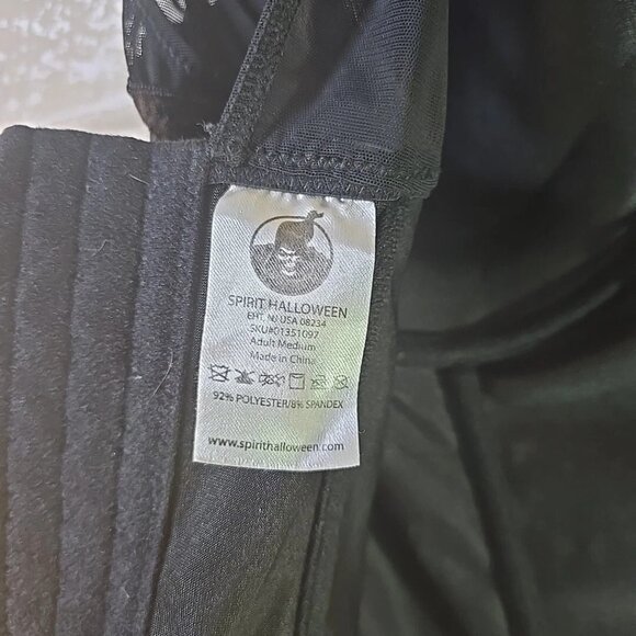 Spirit of Halloween Black Bustier Mesh Corset Top w/Boning Medium Adjustable - Picture 5 of 5